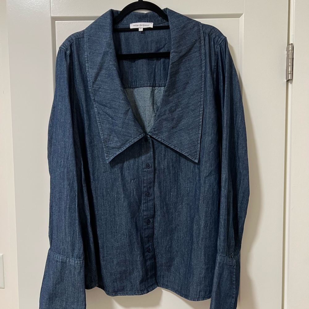 We Wore What Collar Dani Chambray Shirt
